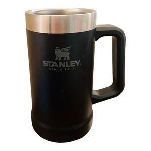 STANLEY ADVENTURE BIG GRIP BEER STEIN MUG 24 OZ MATTE BLACK Good Condition